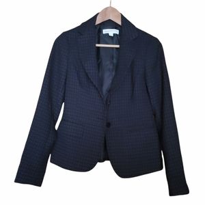 New York & Co Woven Textured Blazer Jacket Black Size 2 XS